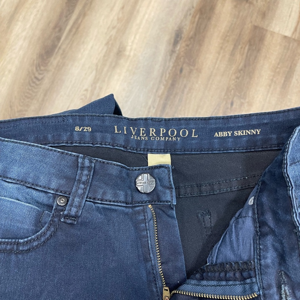 Liverpool Jeans Company Women's Dark Blue Straight Leg Jeans